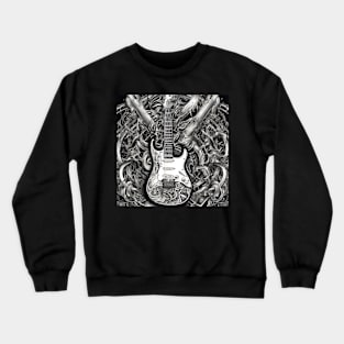 Guitar Art Design Image Crewneck Sweatshirt